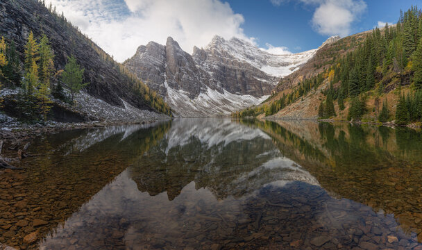 Beautiful Mountain Landscape Scenery At Lake Agnes, near of Lake Louise