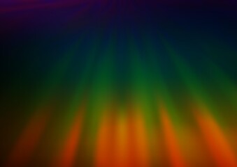 Dark Multicolor, Rainbow vector blurred bright background.