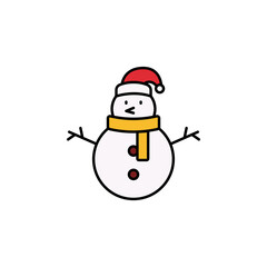 christmas snowman line icon. Elements of New Year, Christmas illustration. Premium quality graphic design icon. Can be used for web, logo, mobile app, UI, UX
