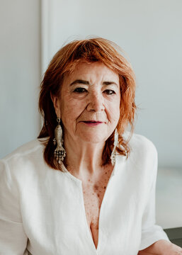 Portrait of a woman of eighty years old