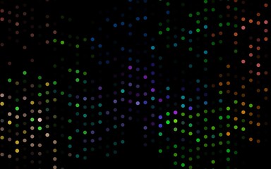 Dark Multicolor, Rainbow vector pattern with spheres.