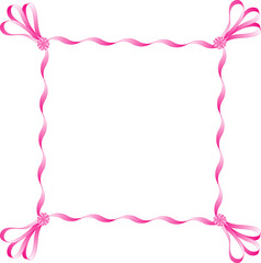 リボンの長方形飾り枠