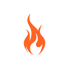Simple vector flame icon in flat style