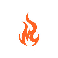 Simple vector flame icon in flat style