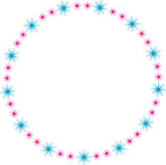 花の円形飾り枠