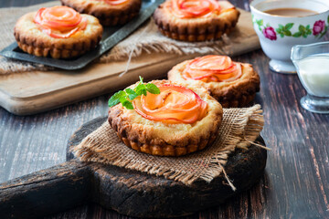 Mini almond and apple tarts