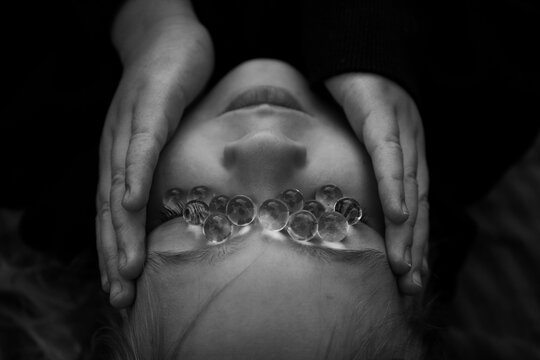 Balancing gently.