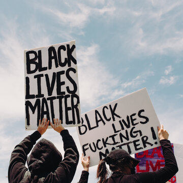 Protest signs for black lives matter