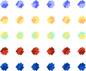 Fototapeta na wymiar set of colorful cubes