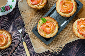 Mini almond and apple tarts