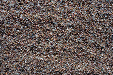 The background of the sandy surface is close-up. The texture of the sand on the shore. Abstract background for design