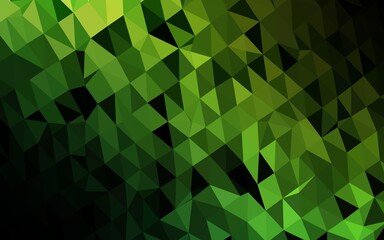 Light Green vector triangle mosaic template.