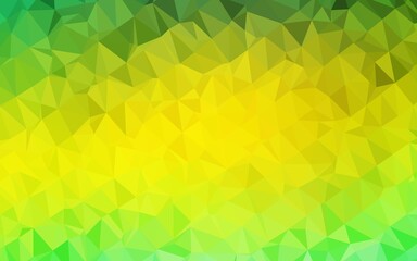 Light Green, Yellow vector blurry triangle template.