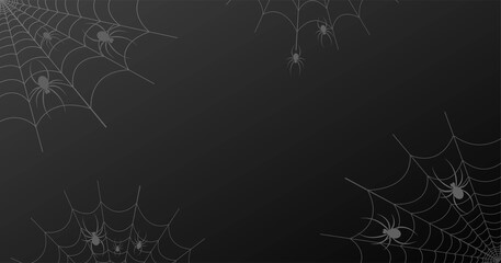 Spiderweb or spider web cobweb on wall corner vector isolated icons