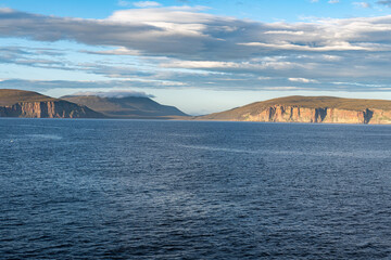 Hoy cliffs and sea