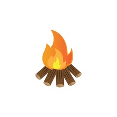 fire logo icon vector