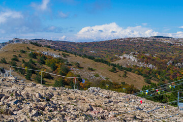 Crimea view from the mountain AI-Petri, black sea