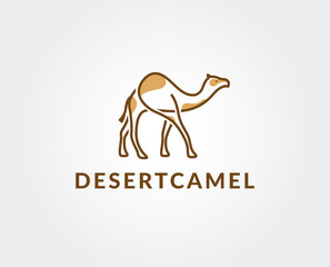 minimal camel logo template - vector illustration