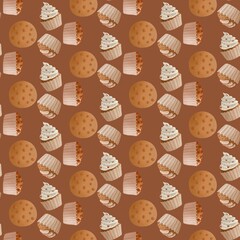 cupcakes pattern seamless