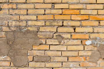 Fondo de textura de una vieja pared de ladrillos