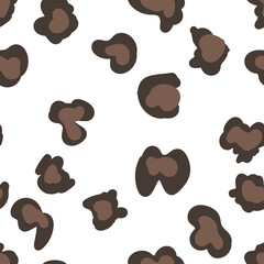 Animal print vector seamless pattern. Hand drawn exotic nature texture background.