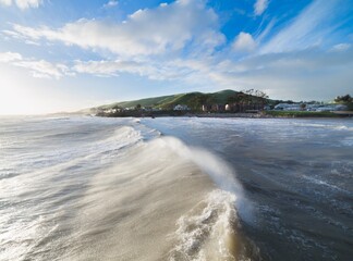 California Coastline with a wave