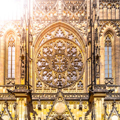 Ornamental rosette of St Vitus Cathedral