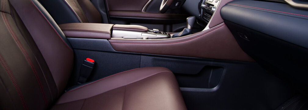 Part of  leather car seat details