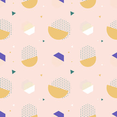 pink soft pastel color geometric polka dots seamless surface pattern with mix and match textures for fabric, gift wrap, wallpaper, stationery, trendy background materials for promotion, branding, vi