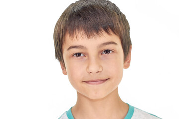 a dark haired handsome boy with dark eyes a dazzling smile