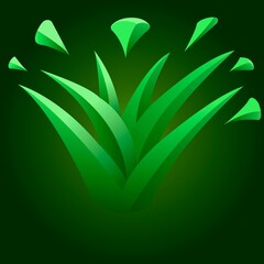 
abstract background in the form of geometric shapes of irregular shape in green and dark green colors