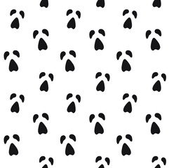 Vector seamless pattern of hand drawn doodle sketch ghost face isolated on white background