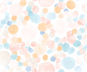 Seamless Circle Surface. Orange Geometric Dots 