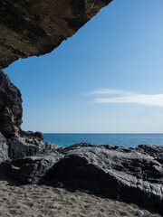 Beach of Marina di Camerota from the cave