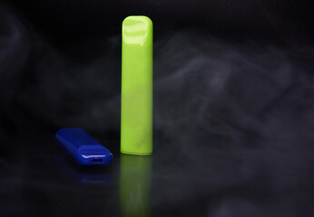 Disposable electronic cigarette HQD on a black background