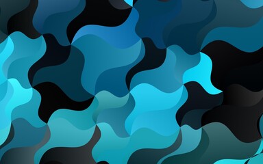 Light BLUE vector template with lava shapes.