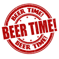 Beer time sign or stamp