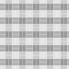 Seamless pattern with parquet ornament. Bricks cladding floor. Rectangle slabs tessellation image. Repeated stones ornamental background. Mosaic motif. Flooring wallpaper. Digital paper. Vector art.