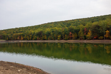 autumn landscape with lake