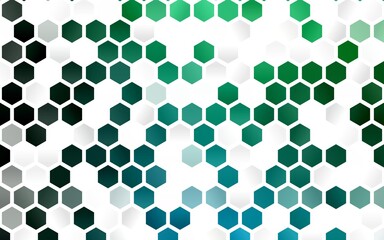 Light Blue, Green vector layout with hexagonal shapes.