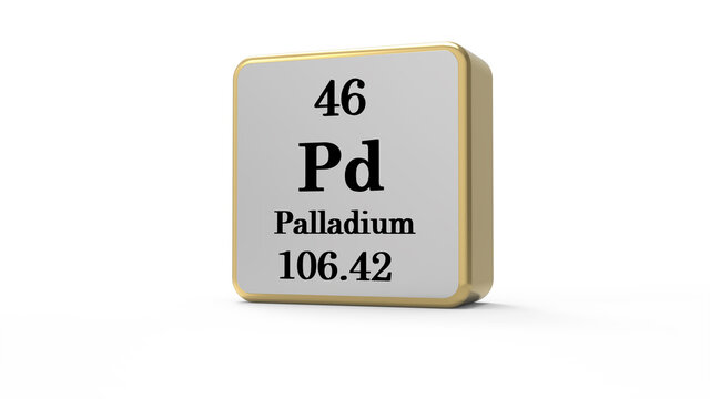 3d Palladium Element Sign. Stock image.	
