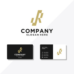 JR template logo & business card design