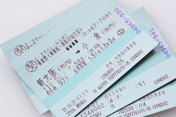 JR新幹線の乗車券 - obrazy, fototapety, plakaty