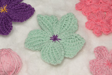 Beautiful Handwoven Flowers on Cotton Clouds