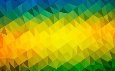 Dark Blue, Yellow vector low poly layout.