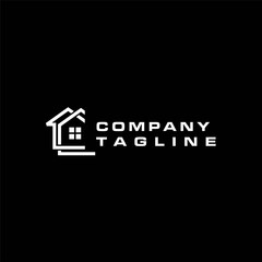 building construction logo combination house