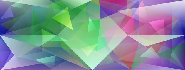 Abstract crystal background with refracting of light and highlights in different colors