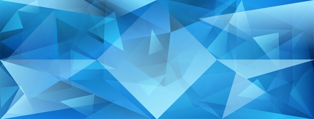 Abstract crystal background with refracting of light and highlights in light blue colors