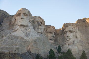 Mount Rushmore National Memorial. A massive sculpture carved into Mount Rushmore in the Black Hills region of South Dakota, USA. North America.