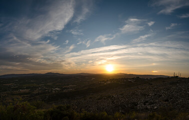 sunset in the mountains